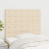 Cabeceira de cama 2 pcs tecido 80x5x78/88 cm creme 1