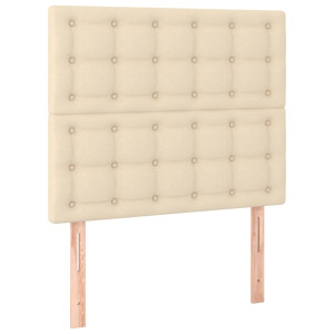 Cabeceira de cama 2 pcs tecido 80x5x78/88 cm creme H