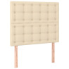 Cabeceros 2 unidades de tela color crema 80x5x78/88 cm 2