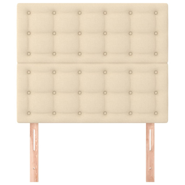 Cabeceros 2 unidades de tela color crema 80x5x78/88 cm M 3