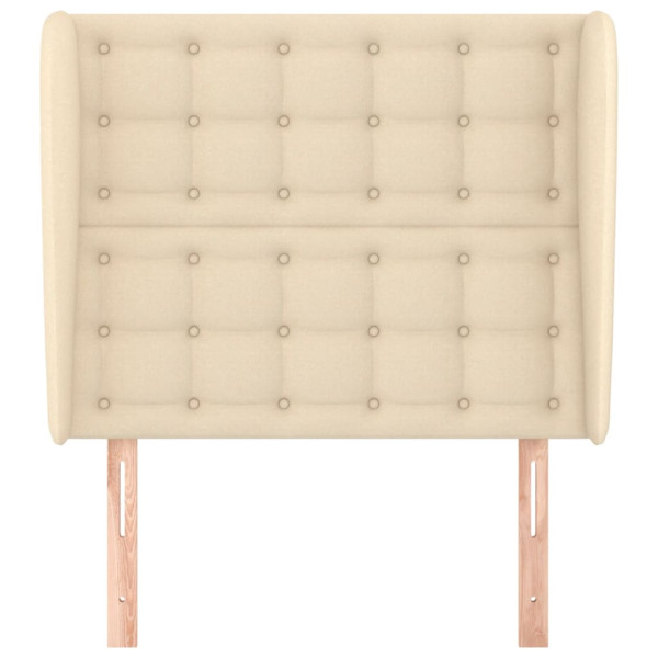 Cabeceira de cama c/ abas tecido 83x23x118/128 cm creme M 3