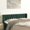 Cabecero de terciopelo verde oscuro 163x16x78/88 cm 1