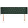Cabecero de terciopelo verde oscuro 163x16x78/88 cm 3
