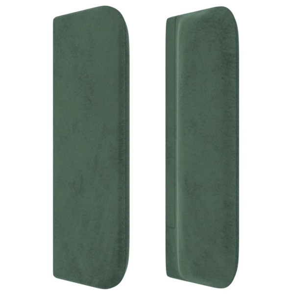 Cabecero de terciopelo verde oscuro 163x16x78/88 cm M 4
