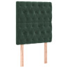 Cabecero con luces LED terciopelo verde oscuro 80x7x118/128 cm 4