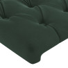 Cabeceira de cama c/ LED veludo 80x7x118/128 cm verde-escuro 5