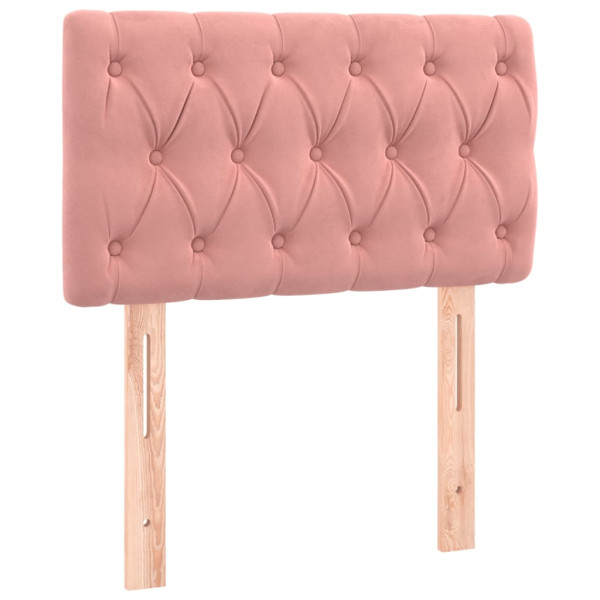 Cabecero con LED de terciopelo rosa 80x7x78/88 cm M 4