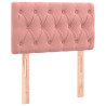 Cabecero con LED de terciopelo rosa 80x7x78/88 cm 4