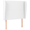Cabeceira cama c/ abas couro artificial 83x23x118/128 cm branco 2