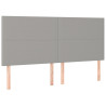 Cabeceros 4 unidades de tela gris claro 90x5x78/88 cm 2
