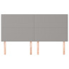 Cabeceros 4 unidades de tela gris claro 90x5x78/88 cm 3