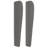 Cabeceira cama c/ abas couro artif. 83x23x118/128 cm cinzento 4