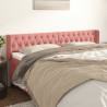 Cabeceira de cama c/ abas veludo 203x16x78/88 cm rosa 1