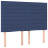 Cabecero con luces LED tela azul 144x5x118/128 cm 4
