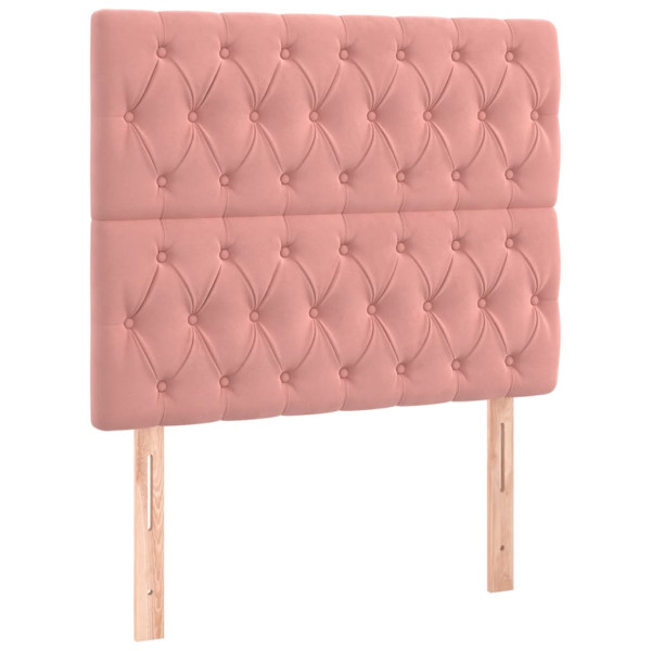 Cabeceros 2 unidades de terciopelo rosa 100x7x78/88 cm M 2