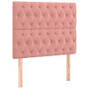 Cabeceira de cama 2 pcs veludo 100x7x78/88 cm rosa 2
