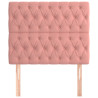 Cabeceira de cama 2 pcs veludo 100x7x78/88 cm rosa 3