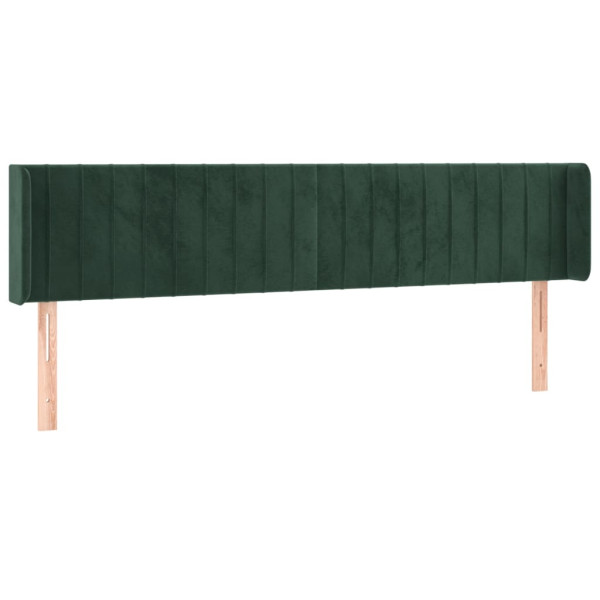 Cabecero con LED de terciopelo verde oscuro 163x16x78/88 cm M 3