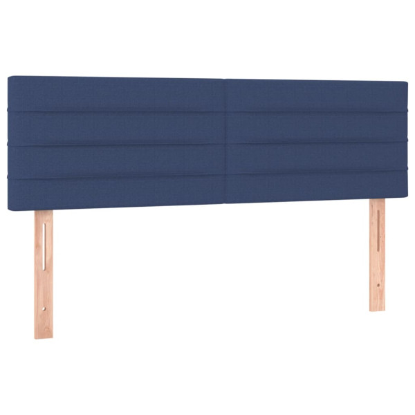 Cabecero con LED de tela azul 144x5x78/88 cm M 4