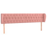 Cabecero de terciopelo rosa 203x23x78/88 cm 2