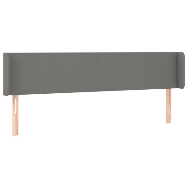 Cabecero con LED de tela gris oscuro 183x16x78/88 cm M 3