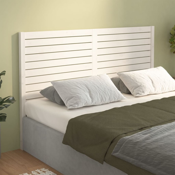 Cabeceira de cama 186x4x100 cm pinho maciço branco M 4