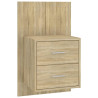 Cabecero de cama con mesitas madera contrachapada roble Sonoma 4
