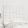 Cabeceira de cama 2 pcs couro artificial 90x5x78/88 cm branco 1