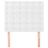 Cabeceros 2 unidades de cuero sintético blanco 90x5x78/88 cm 3