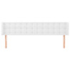 Cabecero de cuero sintético blanco 183x16x78/88 cm 3