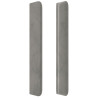 Cabeceira cama c/ abas veludo 103x16x118/128 cm cinzento-claro 4