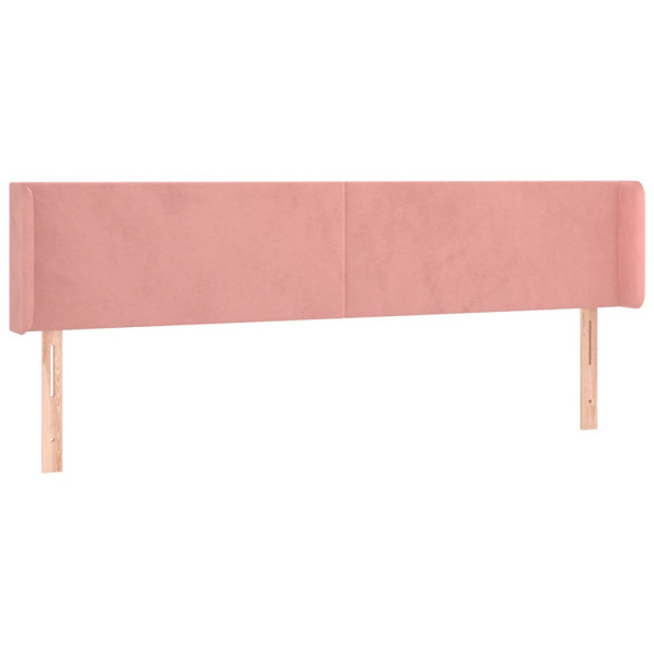 Cabecero con LED de terciopelo rosa 183x16x78/88 cm M 3