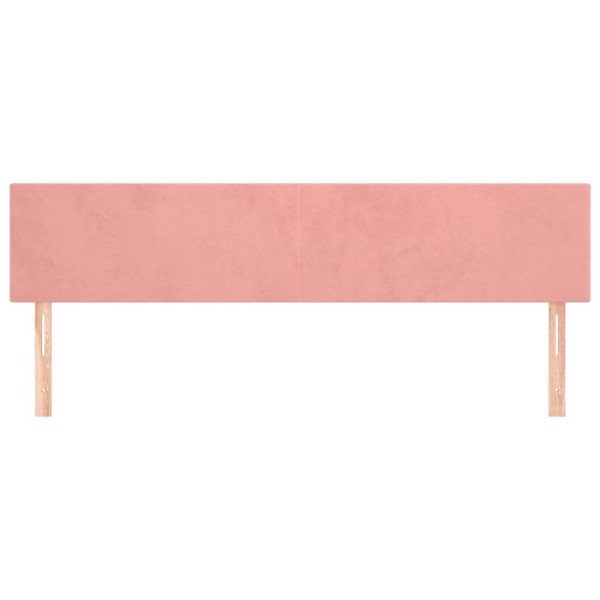 Cabeceros 2 unidades de terciopelo rosa 90x5x78/88 cm M 3