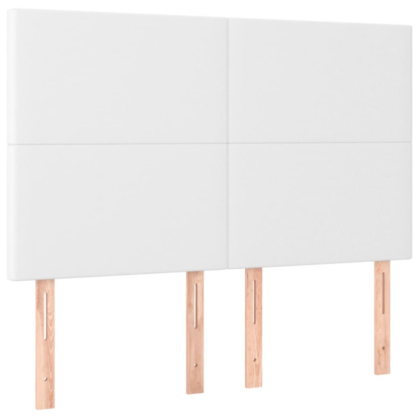 Cabeceros 4 unidades cuero sintético blanco 72x5x78/88 cm M 2