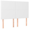 Cabeceros 4 unidades cuero sintético blanco 72x5x78/88 cm 2