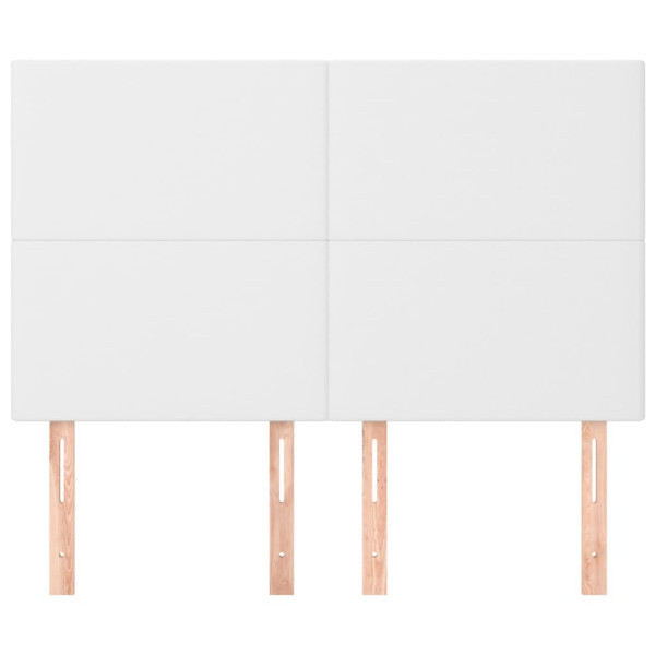Cabeceira de cama 4 pcs couro artificial 72x5x78/88 cm branco M 3