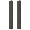 Cabeceira cama c/ luzes LED veludo 83x16x118/128cm cinza-escuro 5
