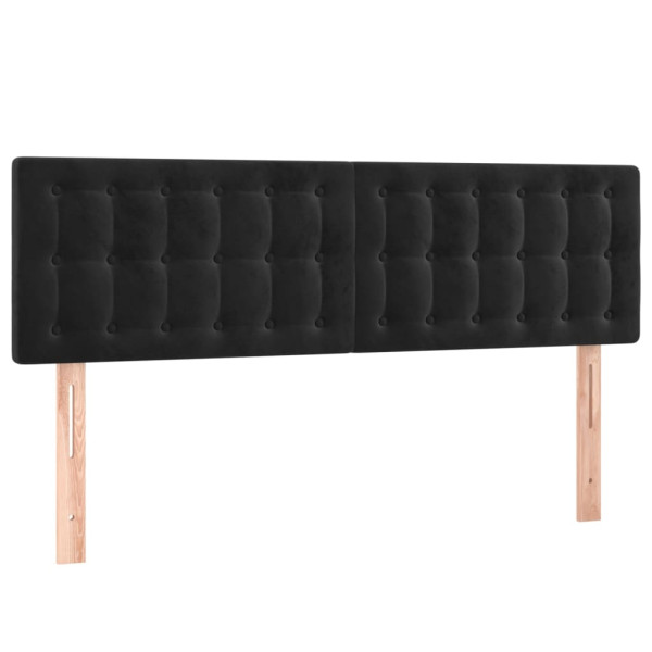 Cabecero con LED de terciopelo negro 144x5x78/88 cm M 4