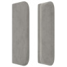 Cabecero de terciopelo gris claro 163x16x78/88 cm 4