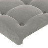 Cabecero de terciopelo gris claro 163x16x78/88 cm 5