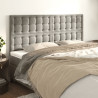 Cabeceros 4 unidades de terciopelo gris claro 80x5x78/88 cm 1