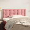 Cabeceira de cama veludo 90x5x78/88 cm rosa 1