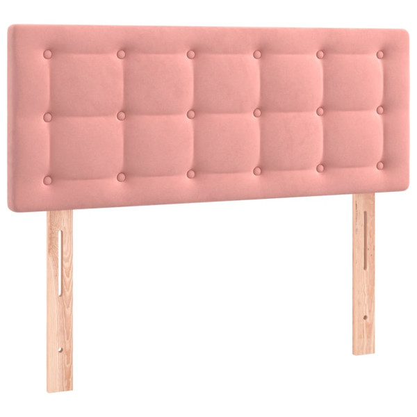Cabeceira de cama veludo 90x5x78/88 cm rosa M 2