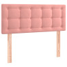 Cabecero de terciopelo rosa 90x5x78/88 cm 2