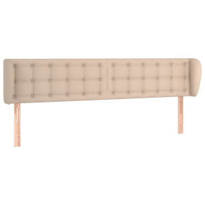 Cabeceira cama abas couro artificial 183x23x78/88 cm cappuccino H