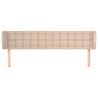 Cabeceira cama abas couro artificial 183x23x78/88 cm cappuccino 3