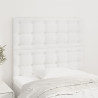 Cabeceira de cama 2 pcs couro artificial 80x5x78/88 cm branco 1