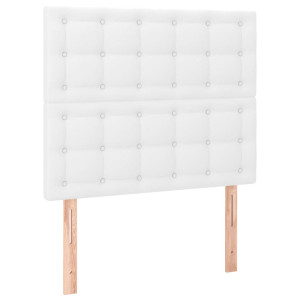 Cabeceros 2 unidades de cuero sintético blanco 80x5x78/88 cm H