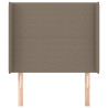 Cabeceira cama c/ abas tecido 93x16x118/128cm cinza-acastanhado 3