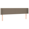 Cabeceira cama abas tecido 183x16x78/88 cm cinzento-acastanhado 2